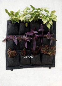Black/green Grow Bags - Non Woven Fabric, 2-3 Millimeter Thickness | Custom Color And Pattern, Plain Style