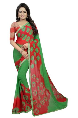 Multicolor New Chiffon Bandhani  Saree