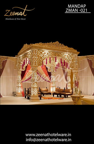 Zeenat Fiber Mandap - 12x12 Feet | Round Design, For 3-4 Persons