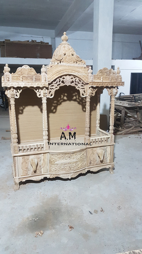 Handmade King Size Teak Wood Pooja Mandir