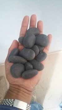 natural coral jet Black River high polished and Normal polished Pebbles stone