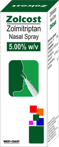 Zolmitriptan Nasal Spray Ip  5.00% W/v Cas No: -