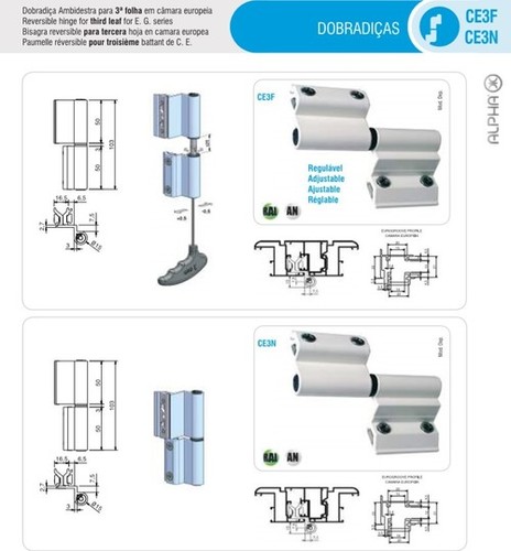 Hinges for European Profile