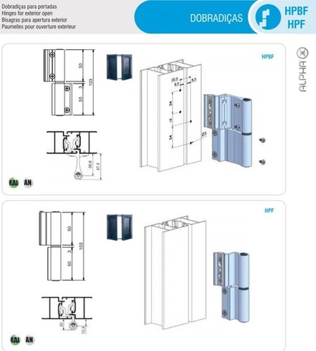 Hinges for Exterior Opening