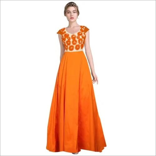 Knitting Plain Western Dress