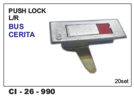 Push Lock LH/RH Bus CERITA Universal - 4 Wheeler Compatible, Equipped with Warranty | Reliable Locking Mechanism and Versatile Installation