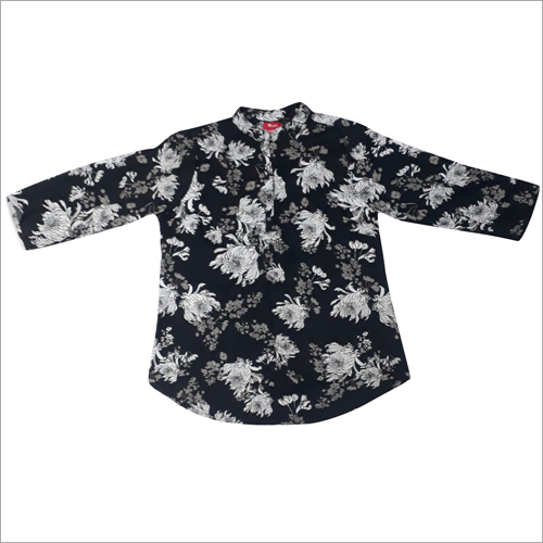 Cool Dry Ladies Floral Print Cotton Short Kurta