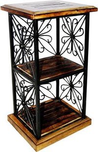 A.m International Wrought Iron Stool
