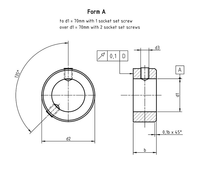 DIN 705A Adjusting rings with set screw