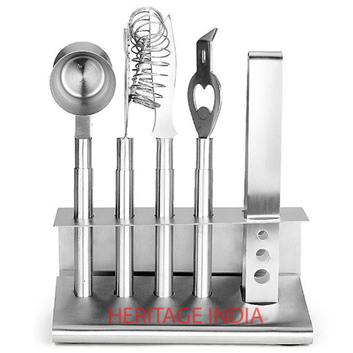 Stainless Steel Bar Tool Set By HERITAGE INDIA