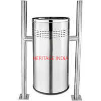 Pole Hanging Stainless Steel Perforated Dustbin