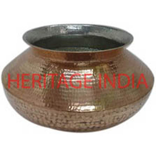 Polished Copper Tin Plated Heavy Cooking Pot