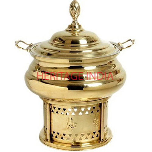8 Ltr Brass Chafing Dish By HERITAGE INDIA