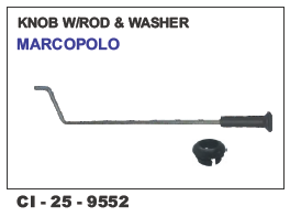 Knob w/Rod & Washer Marcopolo Universal