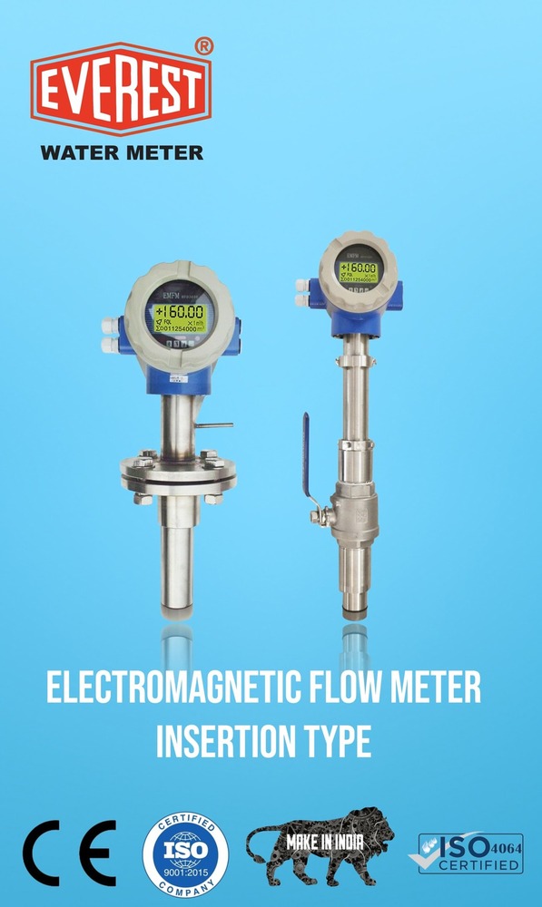 Everest Insertion Type Electromagnetic Flow Meters - Accuracy: 1  %