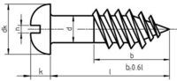 DIN 96 Slotted Round Head Wood Screw