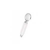Plastic Faucet Handle With Badge Holder White - Plastic Material, Plated Brass Finial & Ferrule, Shiny Polished Finish, Ideal For Custom Beer Tap Identification