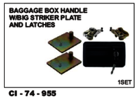 Baggage Box Handle W/ Big Striker Plate And Latches Universal Vehicle Type: 4 Wheeler