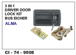 3 In 1 Driver Door Lock Kit Bus Eicher Universal Vehicle Type: 4 Wheeler