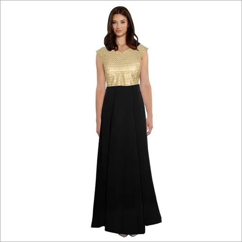 Black Plain Western Dress For Women - Color: 2