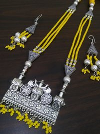 Beautiful Cut Stone Bahubali Designed Zircon Necklace Set