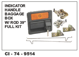 Indicator Handle Baggage Box w/Rod 39 inch Full kit Universal