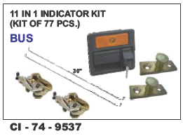 11 in 1 Indicator kit of 77 pcs Bus Universal