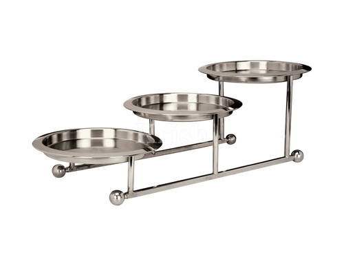 Stainless Steel Display Stand - Round - 3 Tier