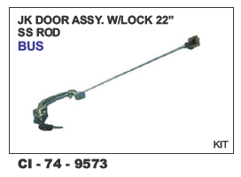 jk Door Assy w/Lock 22 inch ss Rod Bus Universal