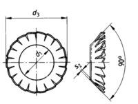 DIN 6798 V Serrated lock washer