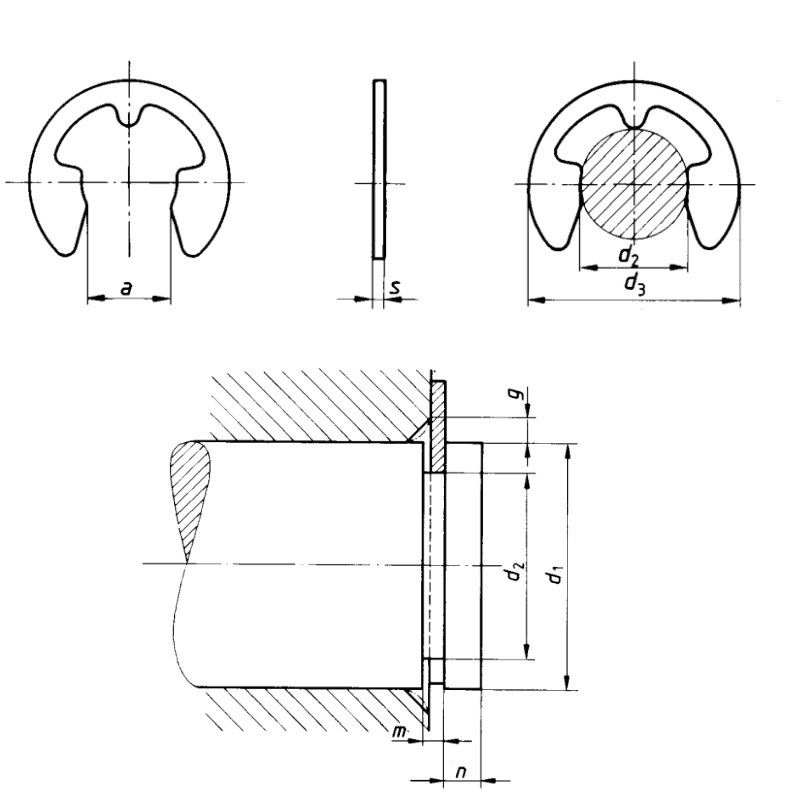 DIN 6799 Retaining washer for shafts