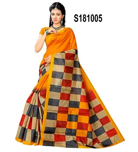 new bhagalpuri checks silk saree