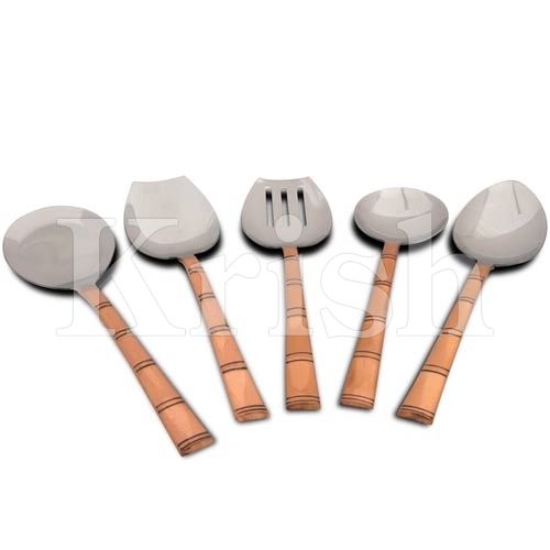 Stainless Steel Bambo Kitchen Tools - Copper Hammered