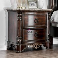 Handmade Dark Finish Wooden End Table