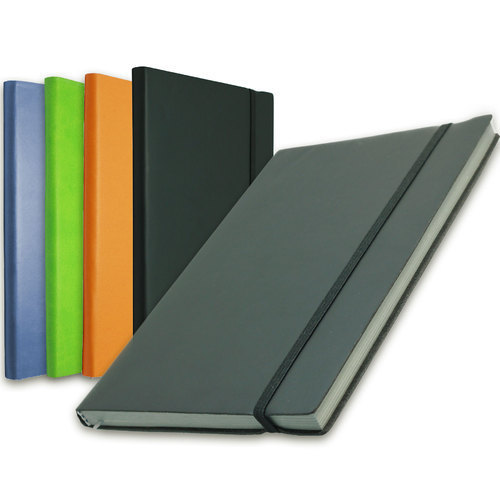Notebook - Leather Cover, A5 Size, 80 Sheets | Perfect Binding, Light Weight, Ribbon Bookmark, Elastic Band, Ideal for Daily Use & Gifts