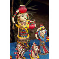 Paper Mache Art - Hand-painted Contemporary Canvas | Acrylic Medium, Ink, Pastel, Tempera