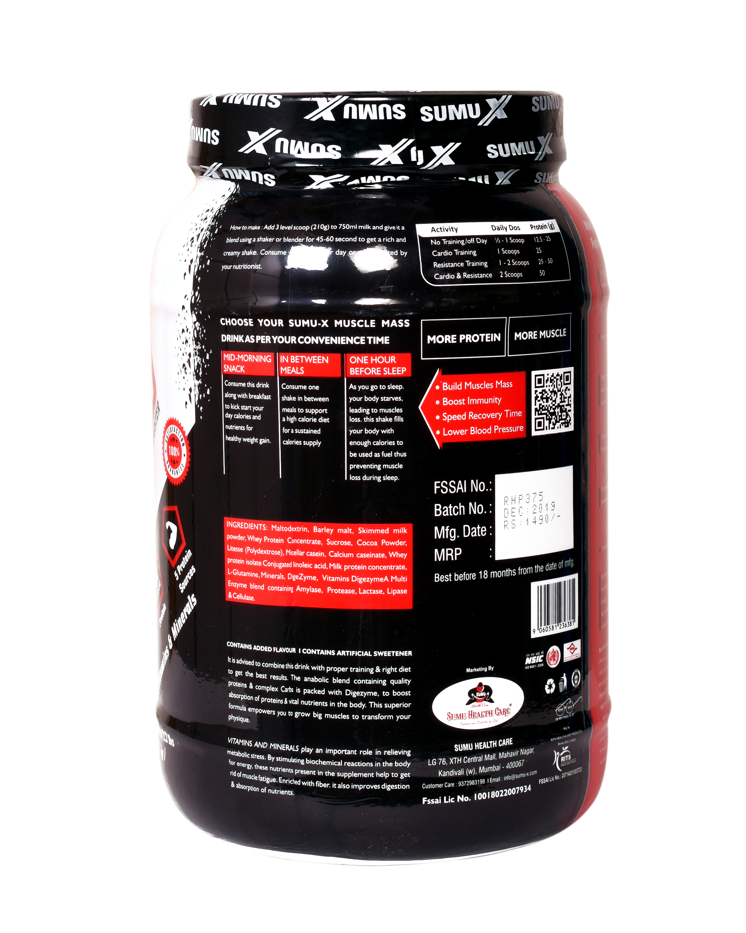 MUSCLE MASS GAINER 1KG