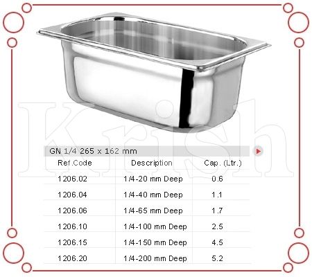 GN 1 / 4 265 X 162 MM