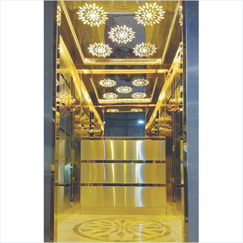 SS Golden Designer Elevator Cabin