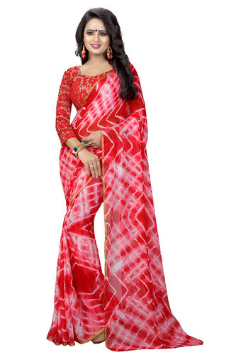 shibori style chiffon saree