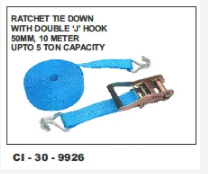Ratchet Tie Down with Double J Hook 10 Meter (cinew)