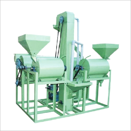 Green Semi Automatic Dal Mill Machine