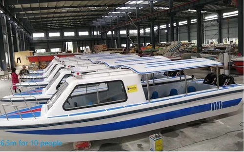 6.5m FRP boat with full cover and half cover