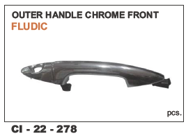 Outer Handle Chrome Front Fludic LH/RH
