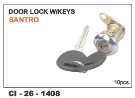 Door lock w/keys Santro LH/RH
