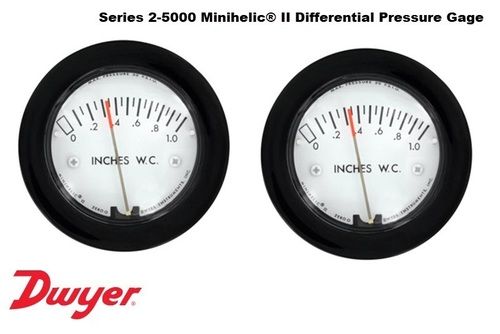 Dwyer 2-5000-500PA Minihelic II Differential Pressure Gauge 0-500 Pa