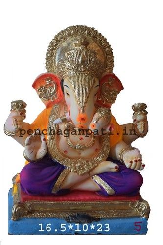 Painting Dagdu Ganesha Statue