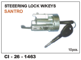 Steering Lock w/keys Santro