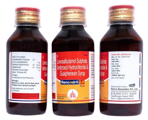 Levosalbutamol Sulphate Ambroxol Hydrochloride Guaiphenesin Syrup General Medicines
