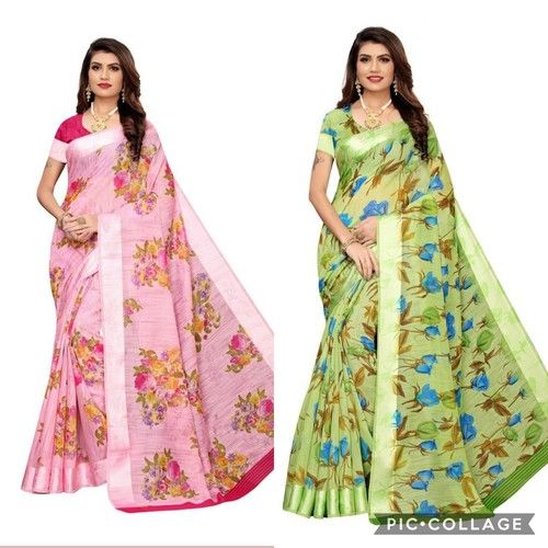 trendy floral designs saree